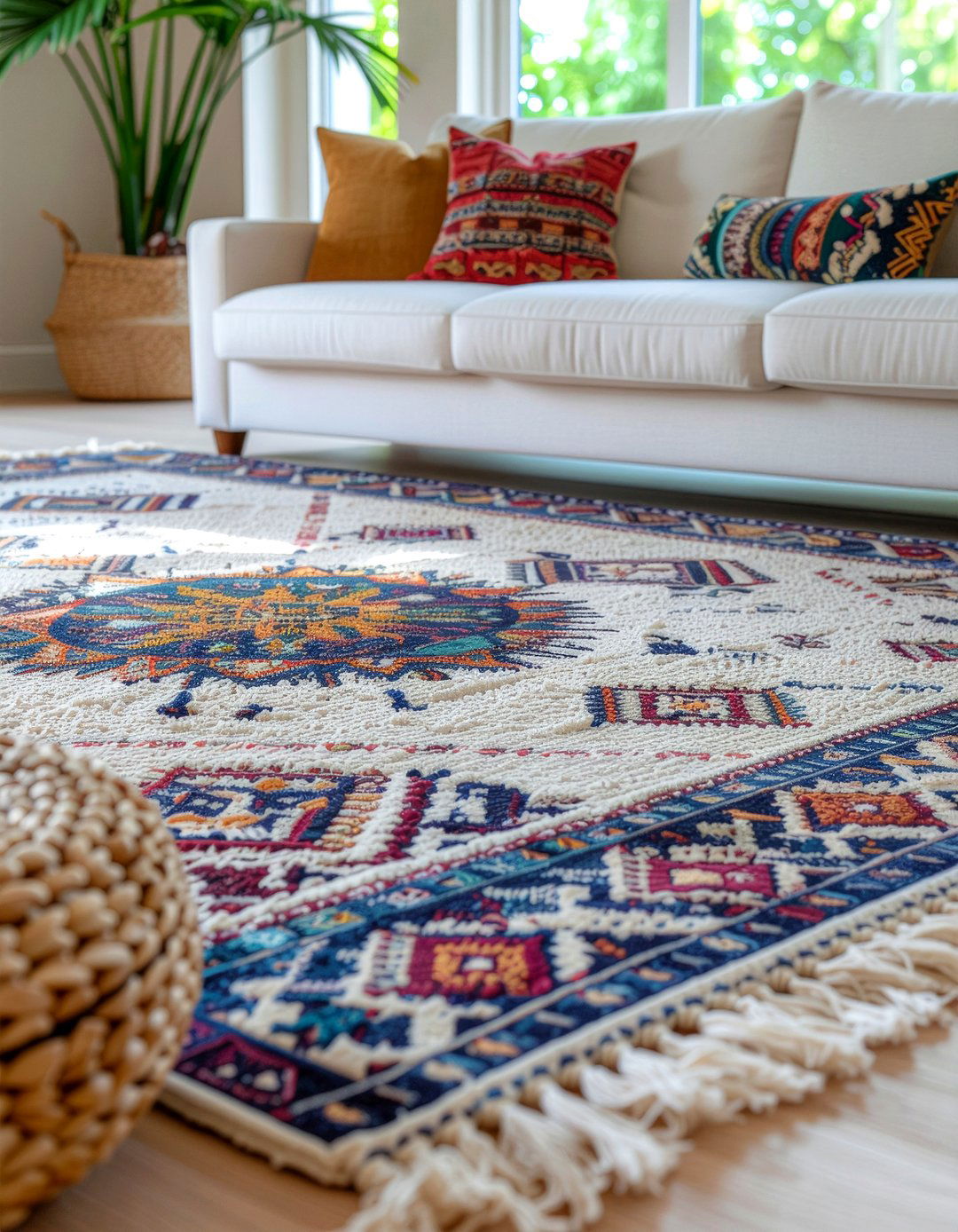 Bohemian shag rug - 30 living room shag rugs