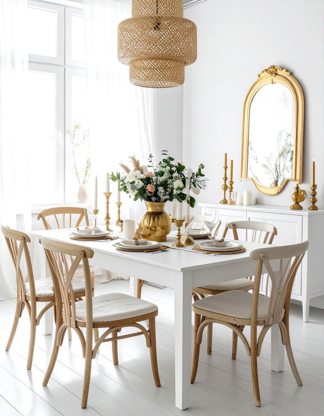 30 Gold and White Dining Room Ideas for Sophisticated Hosting