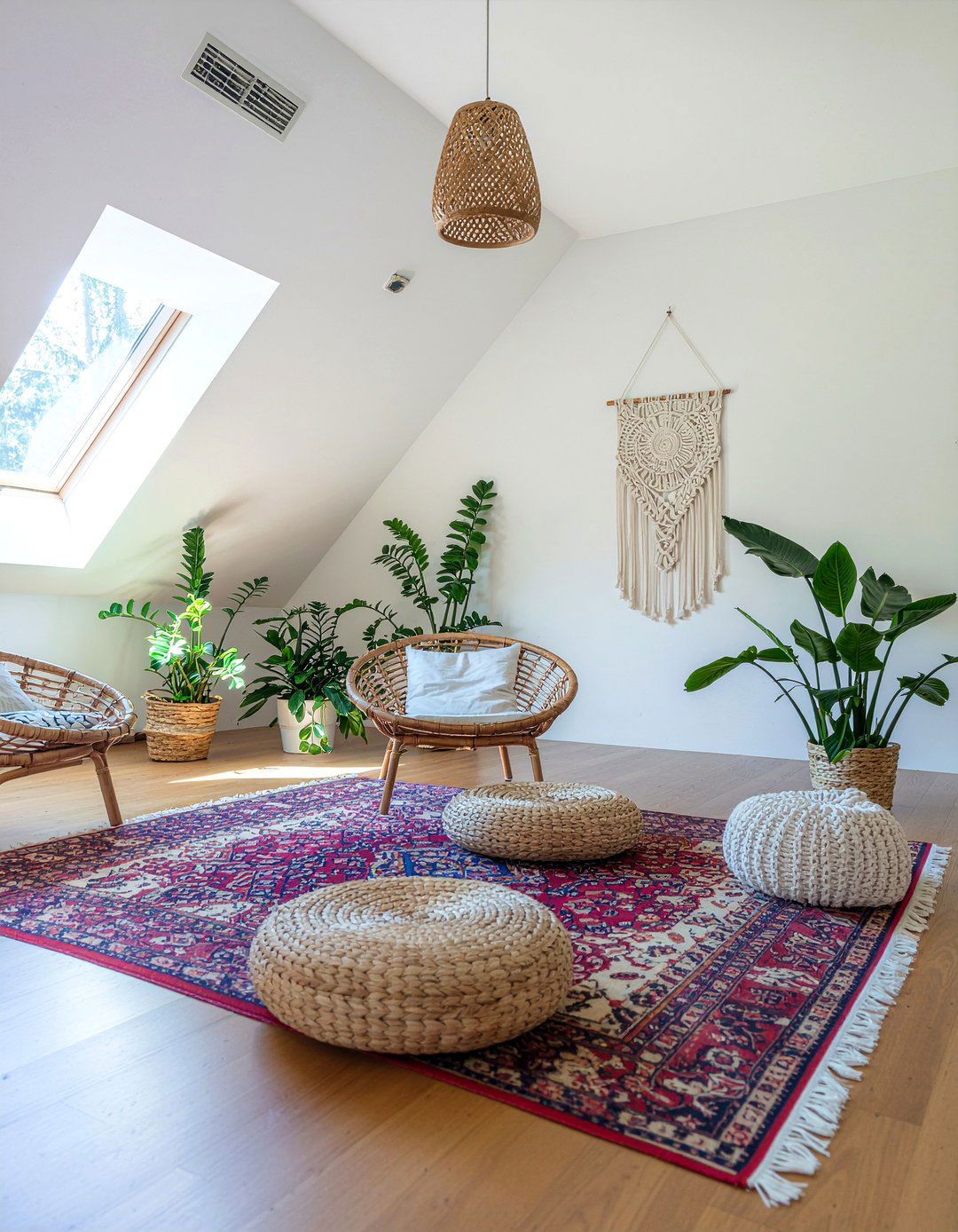 Boho A frame living room furniture - 30 living room A-frame ideas