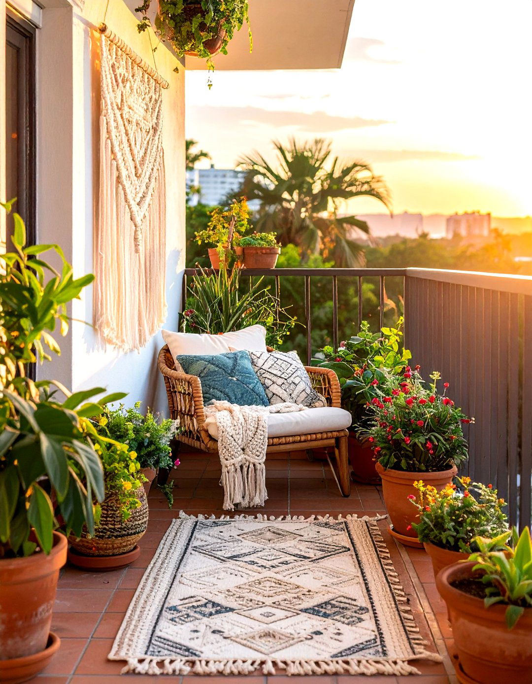 Boho Balcony Style - 30 apartment balcony ideas