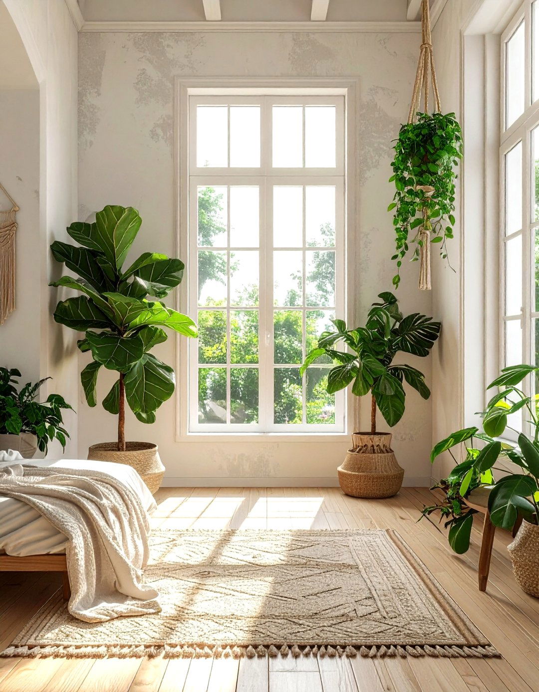 Boho Bedroom Plant - 30 bedroom finishing touches ideas