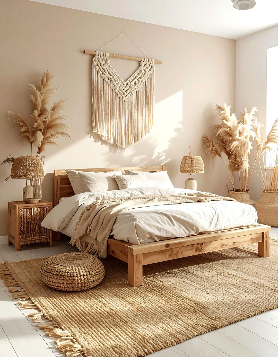 Boho Beige Bedroom - 30 beige bedroom design ideas