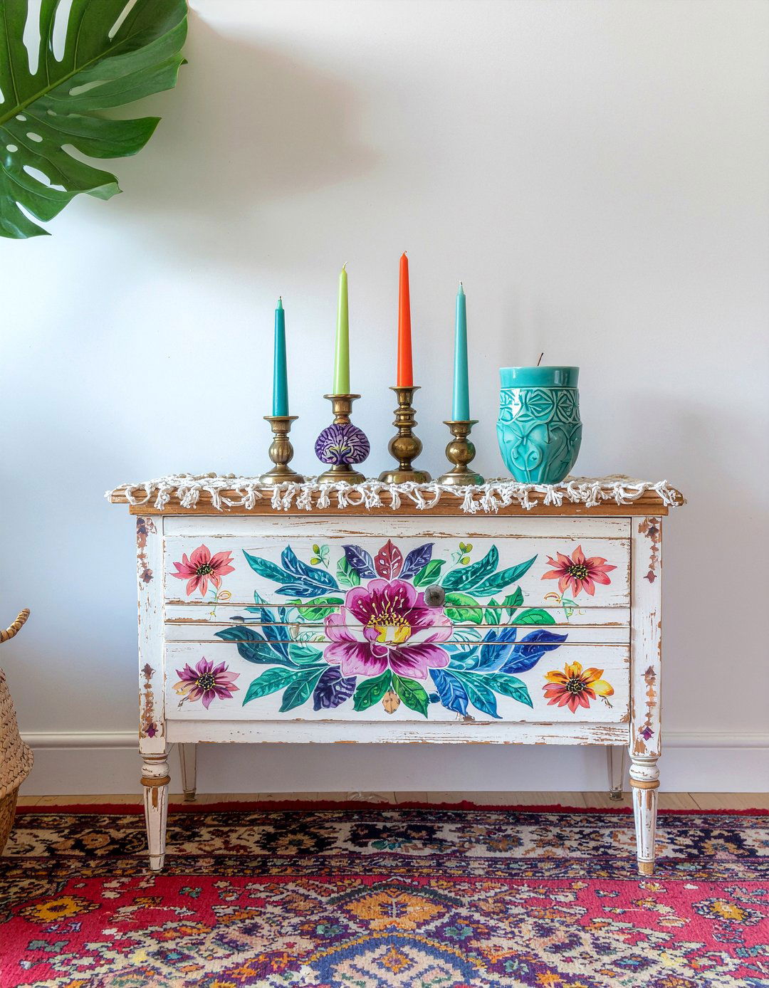 Boho Buffet - 30 living room buffet ideas