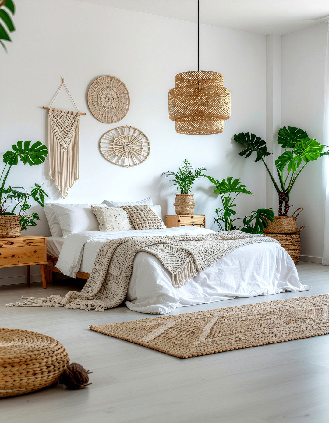 Boho Cane Bedroom - 30 cane bedroom ideas