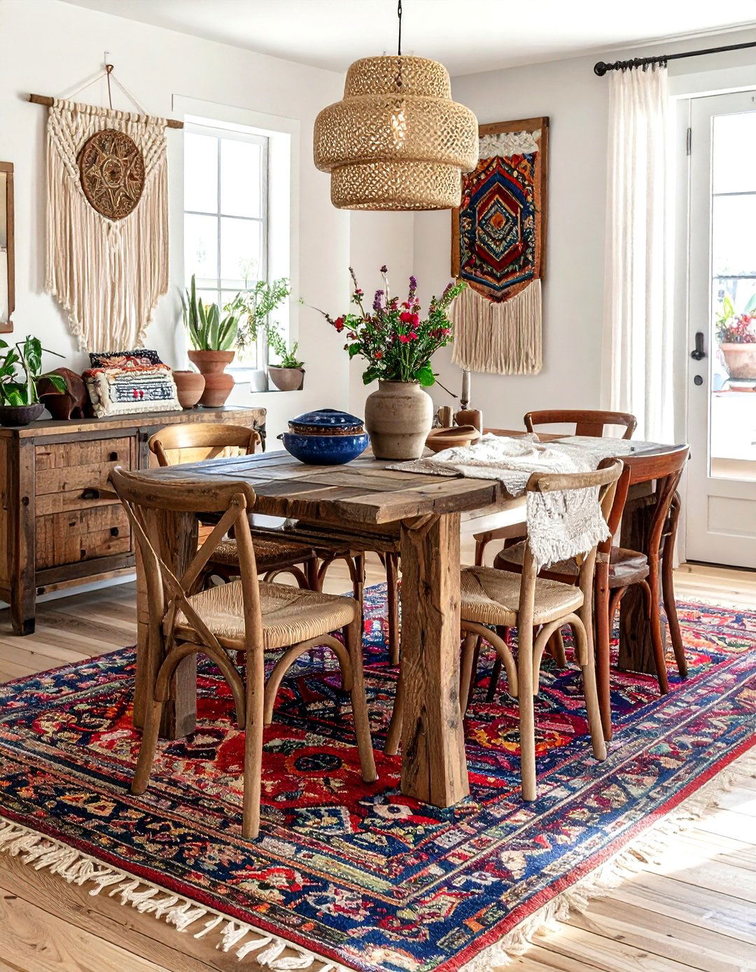 Boho Chic Dining Room - 30 model home dining room ideas