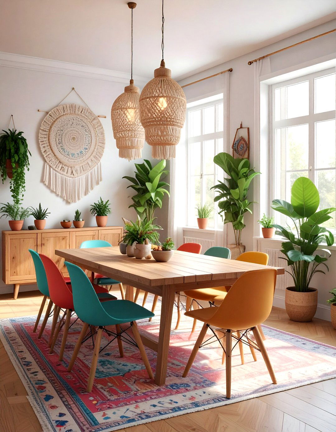 Boho Chic Dining Room - 30 designer dining room ideas