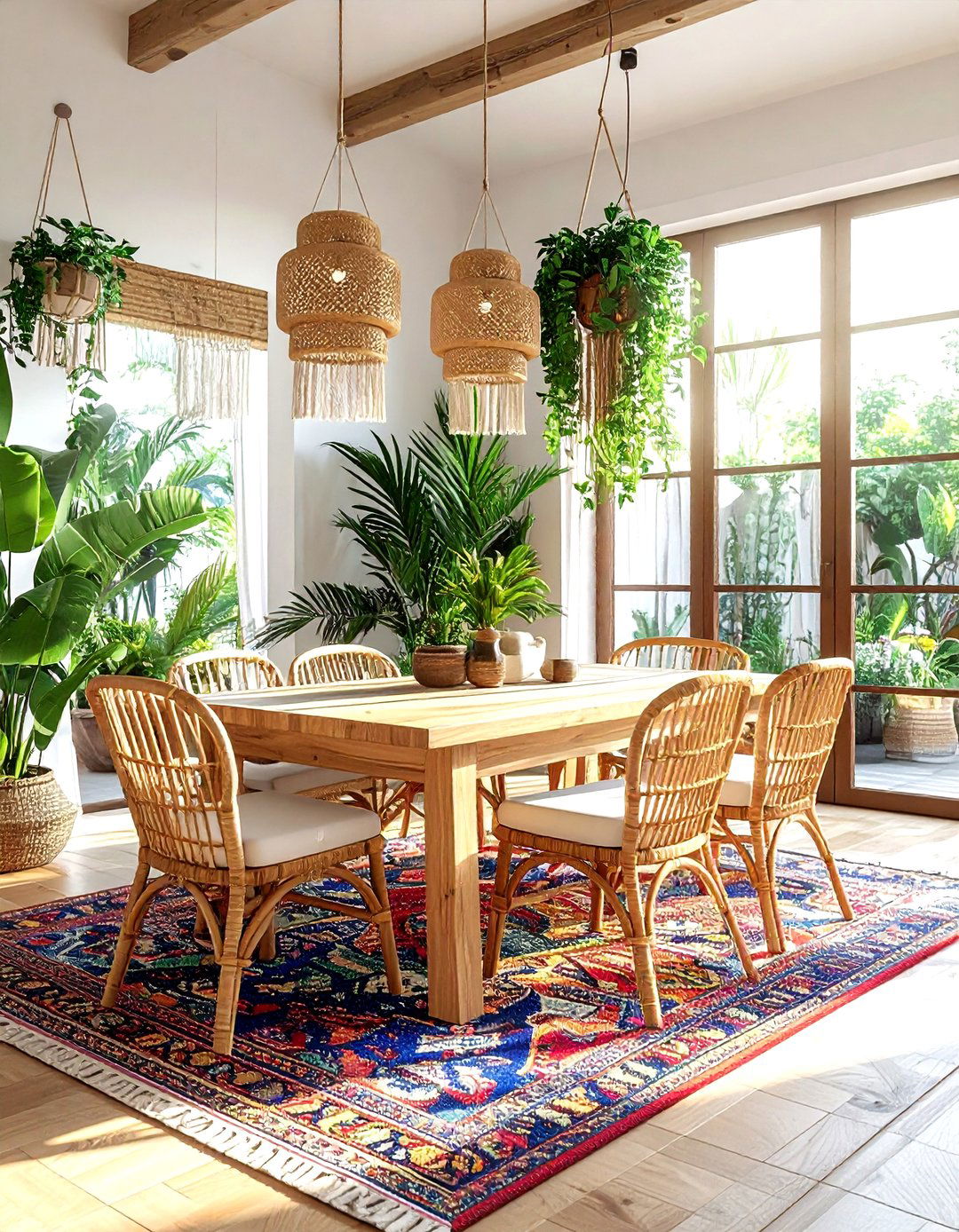 Boho Chic Dining Space - 30 dining room casual entertaining ideas