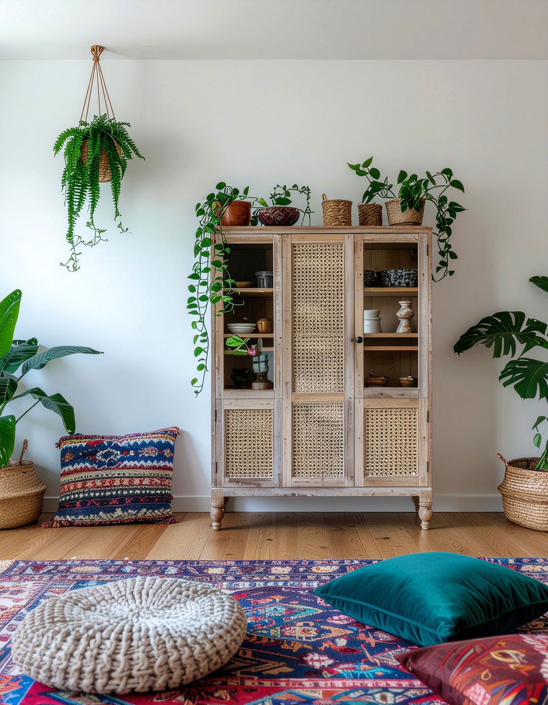 Boho China Cabinet - 30 living room china cabinet ideas