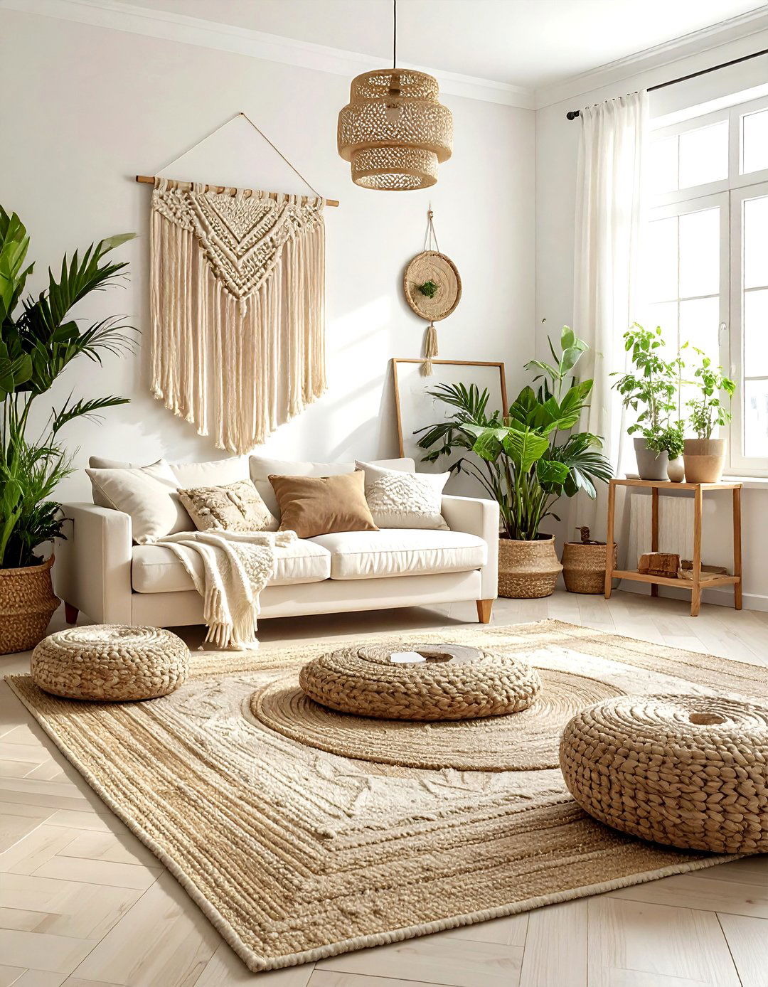 Boho Coastal Beige Living Room - 30 coastal beige living room ideas