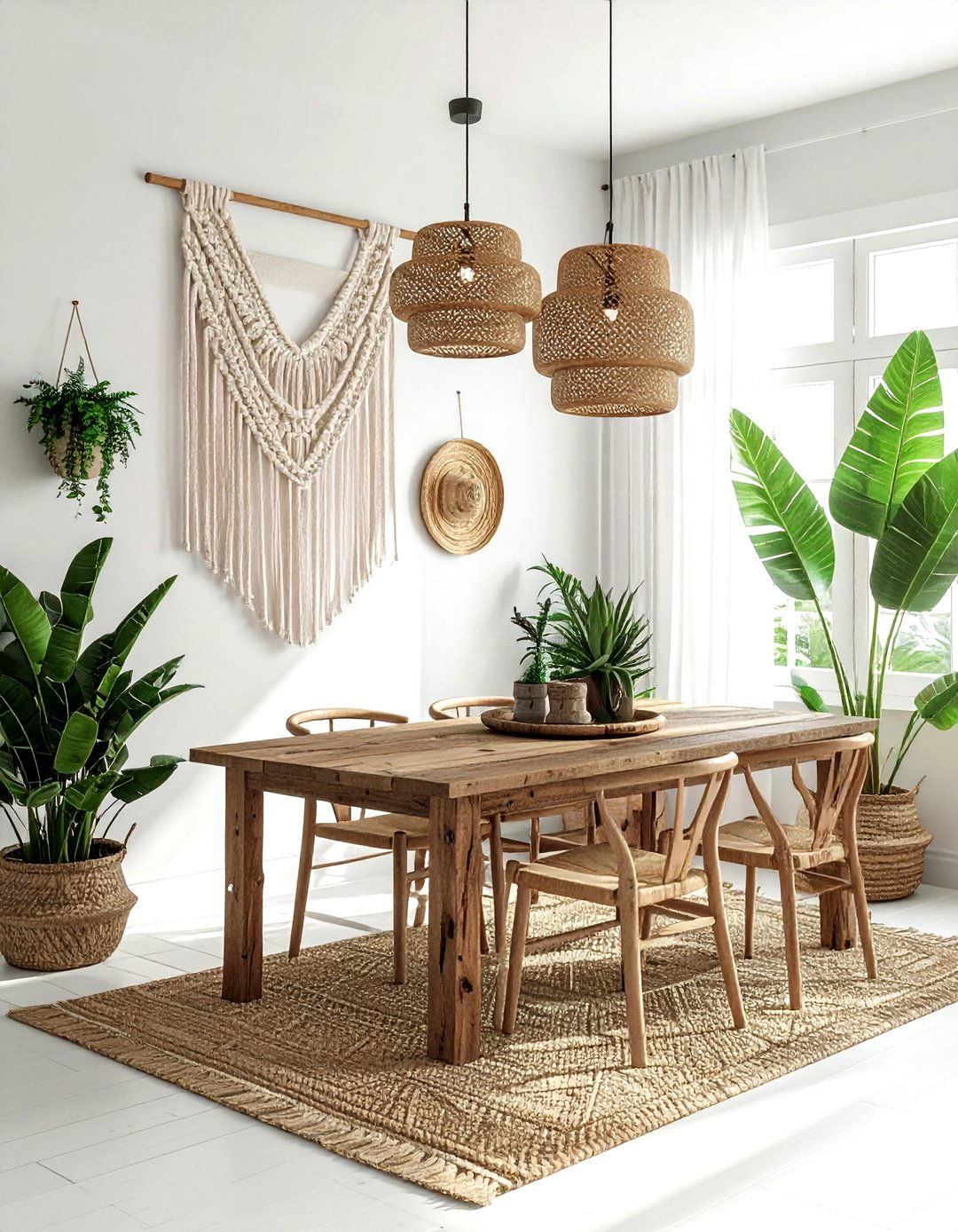 Boho Coastal Dining Room - 30 Florida dining room ideas