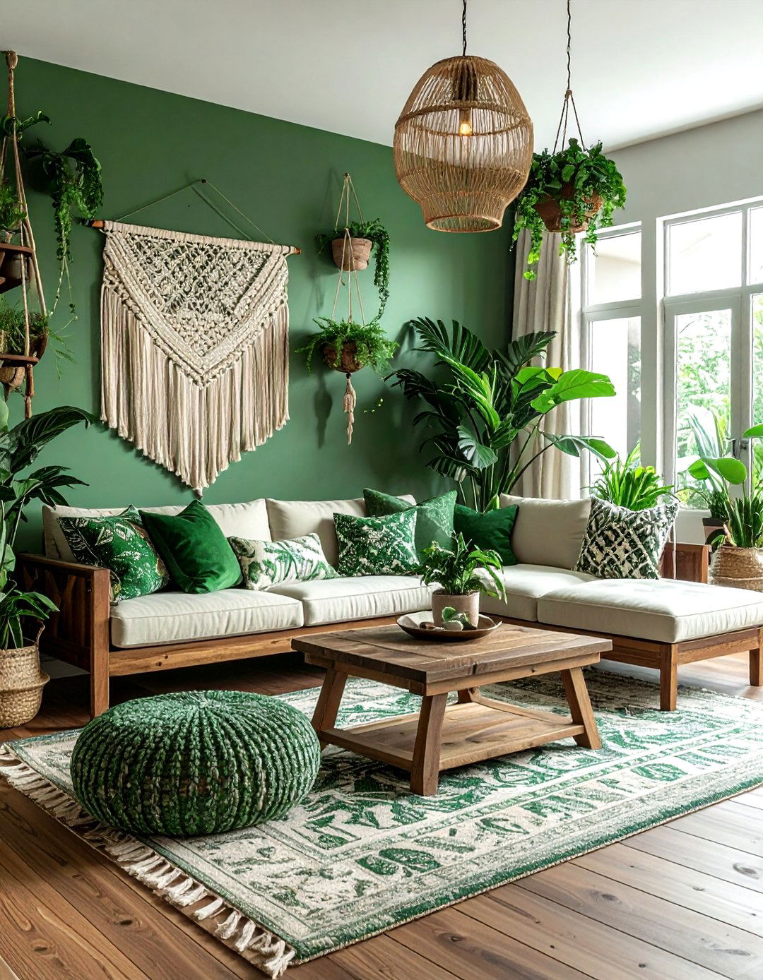 Boho Coastal Green Living Room - 30 coastal green living room ideas