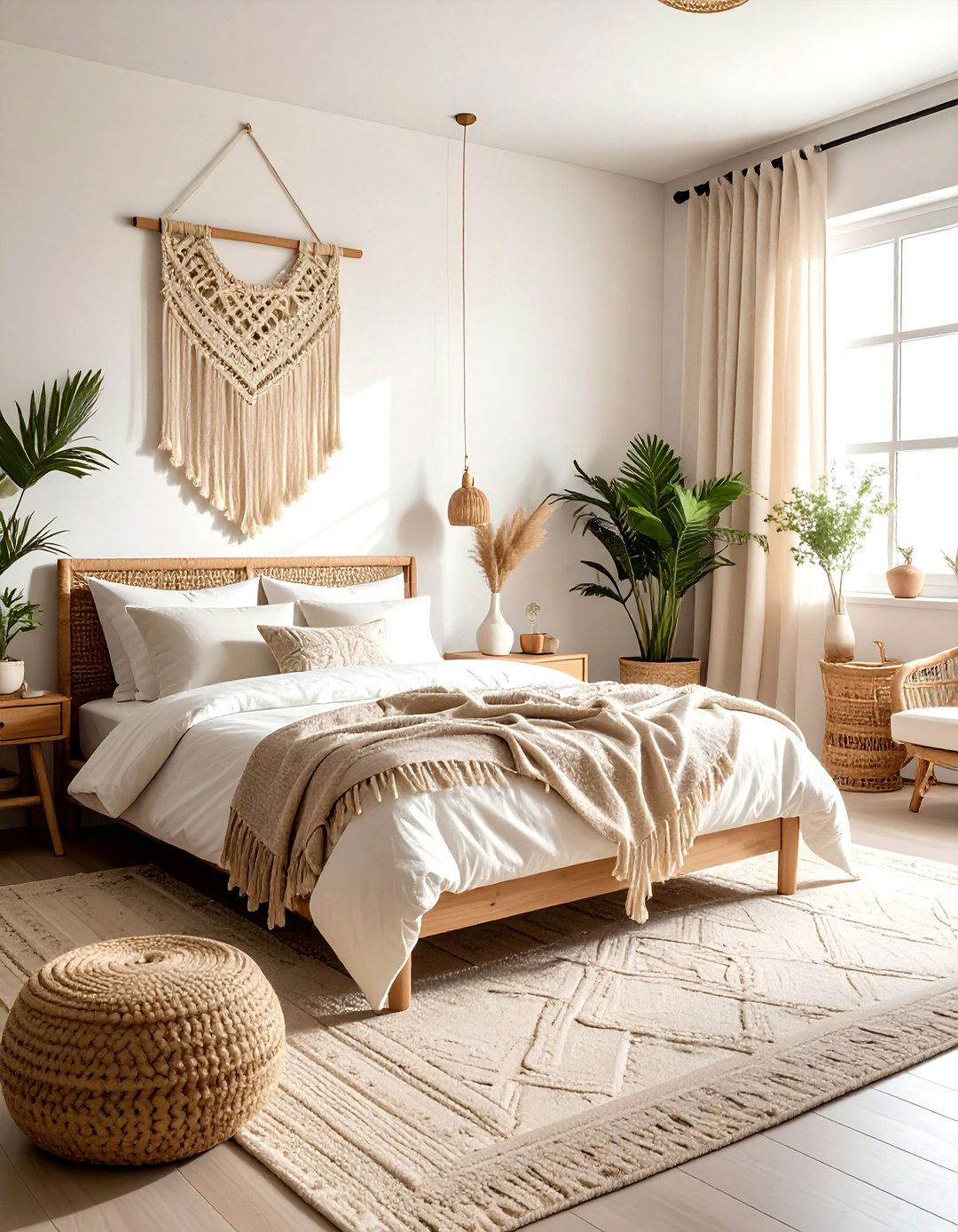 Boho Cream Bedroom - 30 cream bedroom design ideas