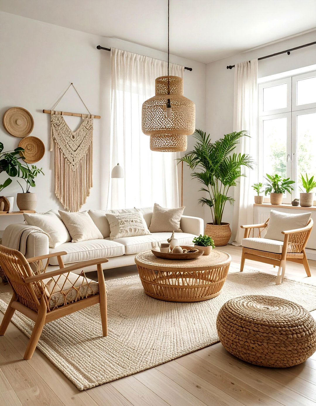 Boho Cream Living Room - 30 cream living room decor ideas
