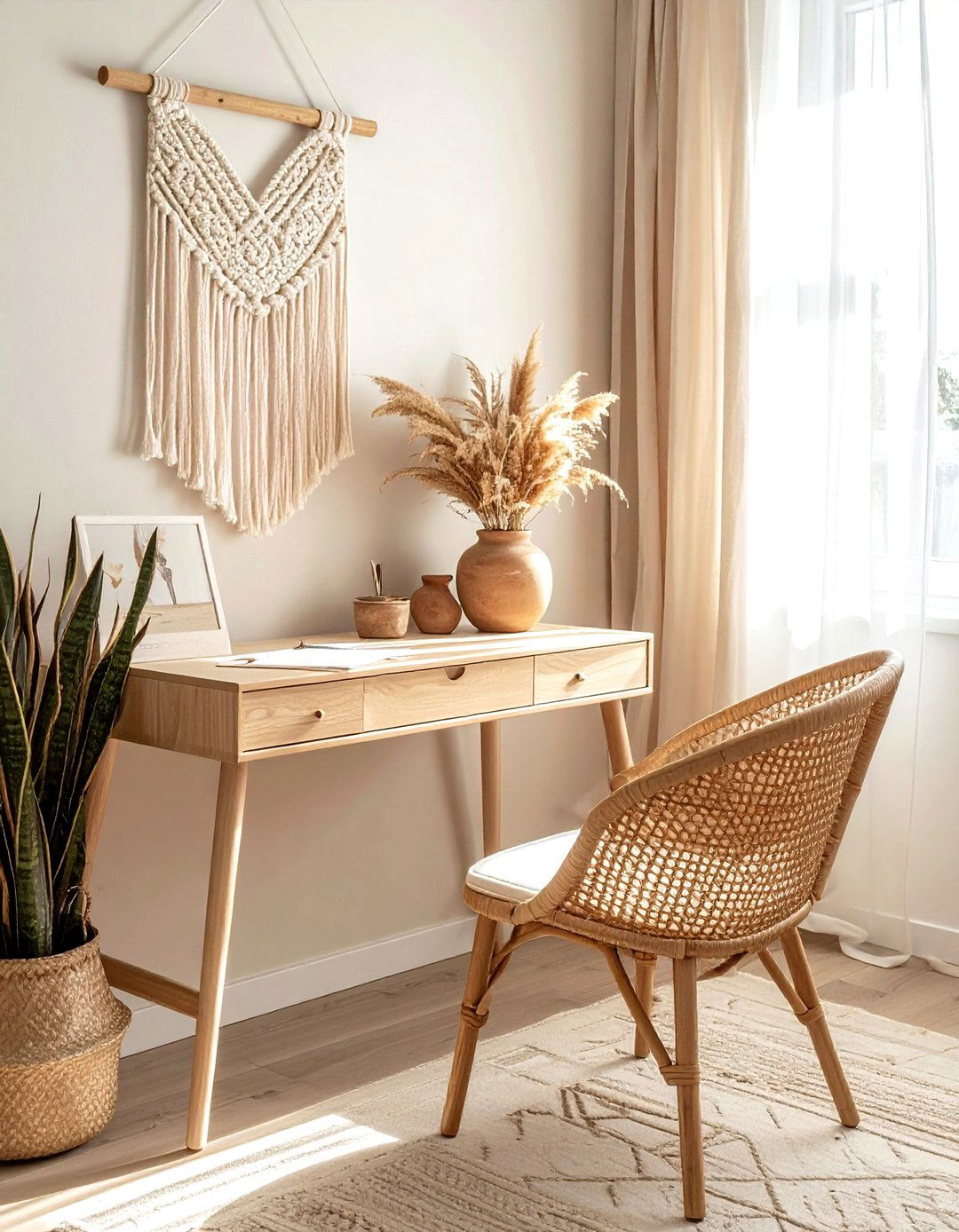 Boho Desk Setup - 30 desk decor ideas