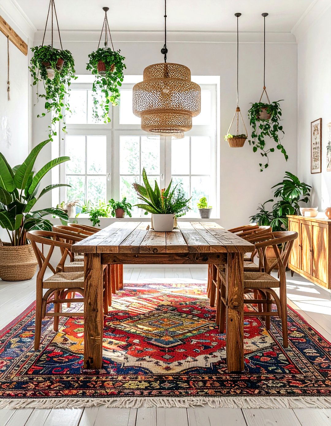 Boho Dining Room - 30 beautiful dining room ideas