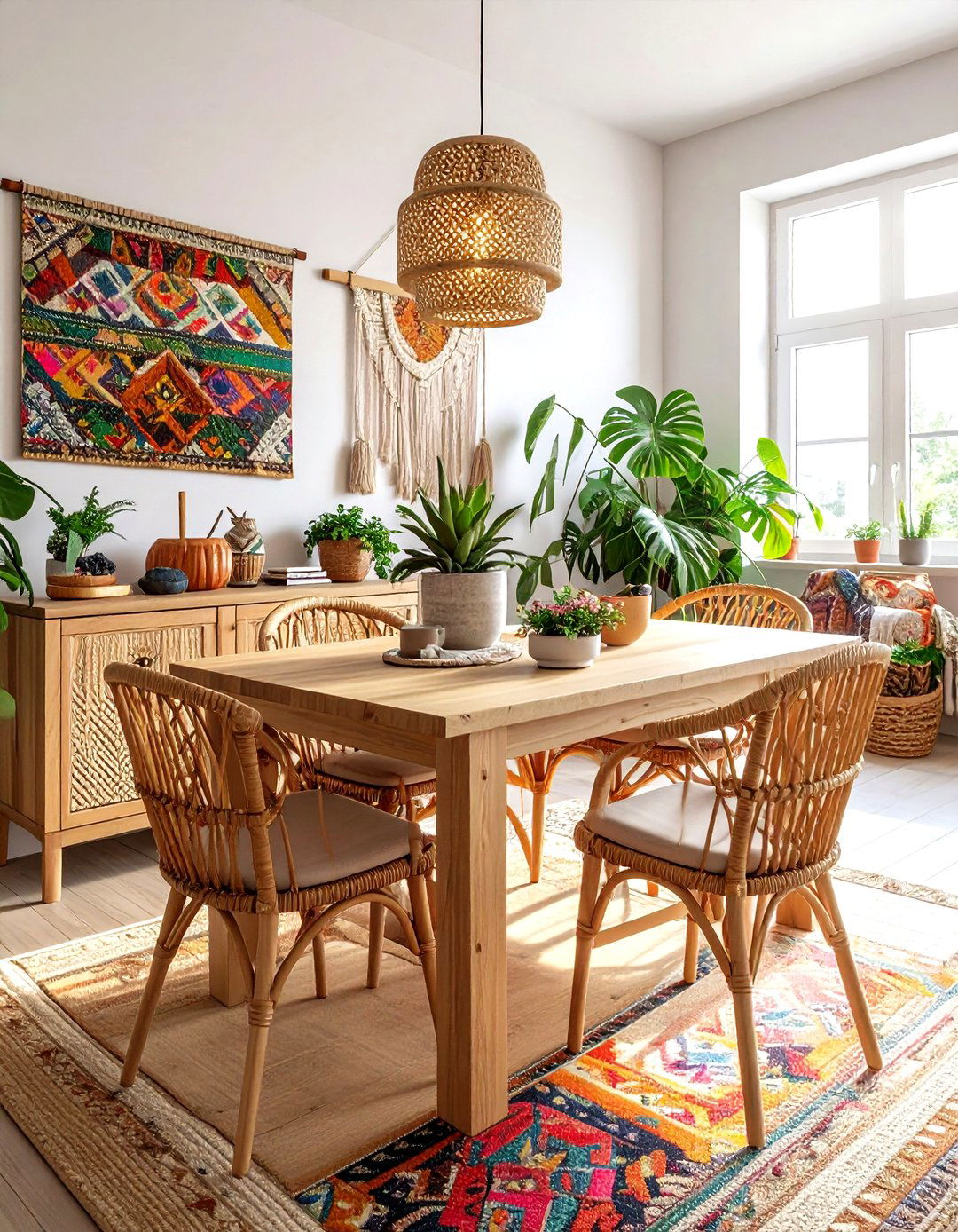 Boho Dining Room - 30 unique dining room ideas
