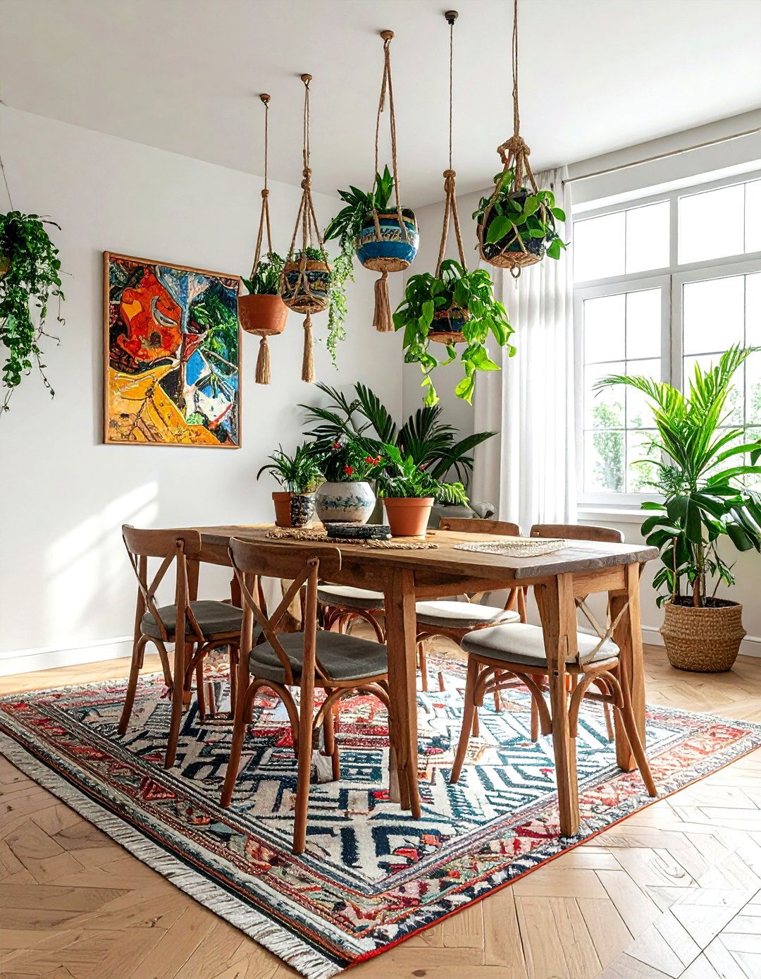 Boho Dining Room Plants - 30 dining room hanging plant ideas