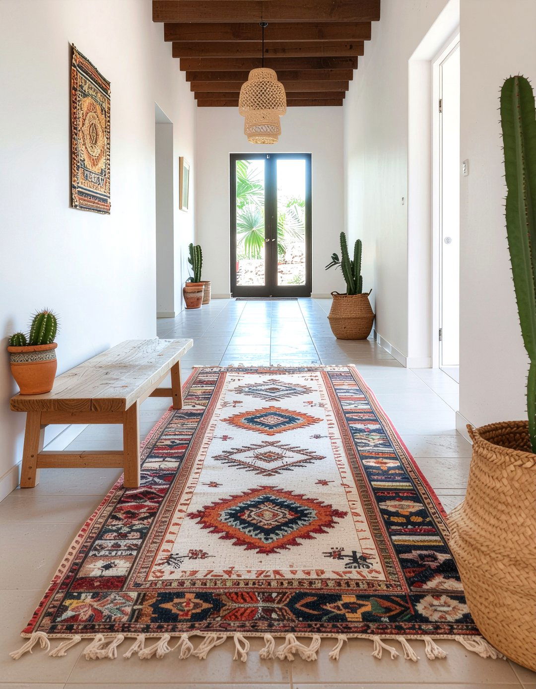 Boho Entryway Rug - 30 entryway decor ideas