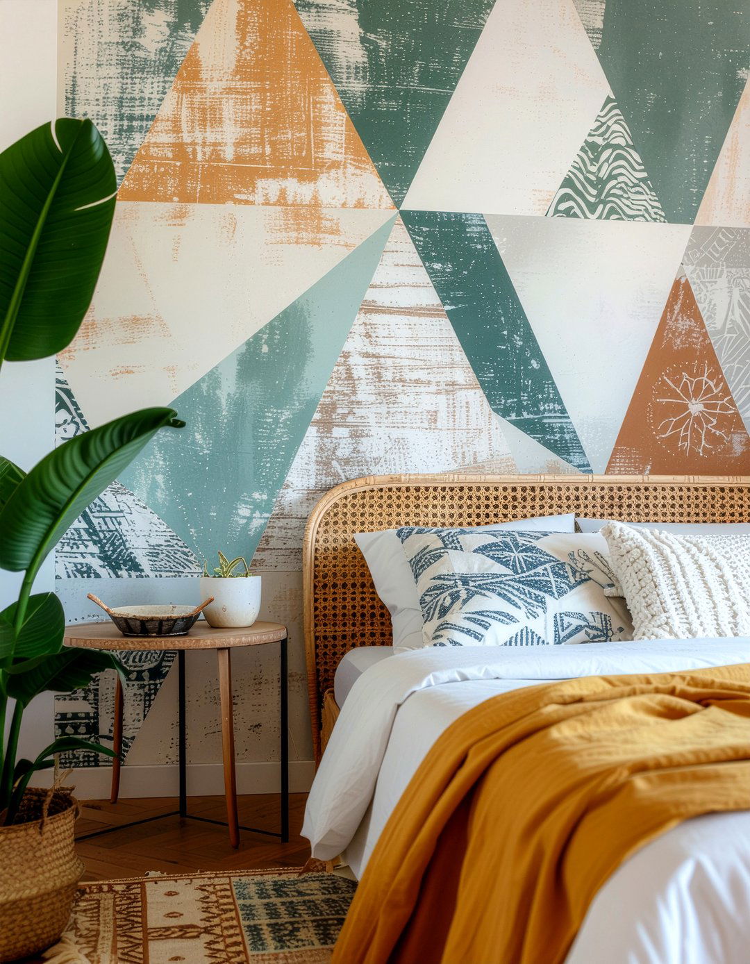 Boho Geometric Wallpaper - 30 bedroom geometric wallpapers