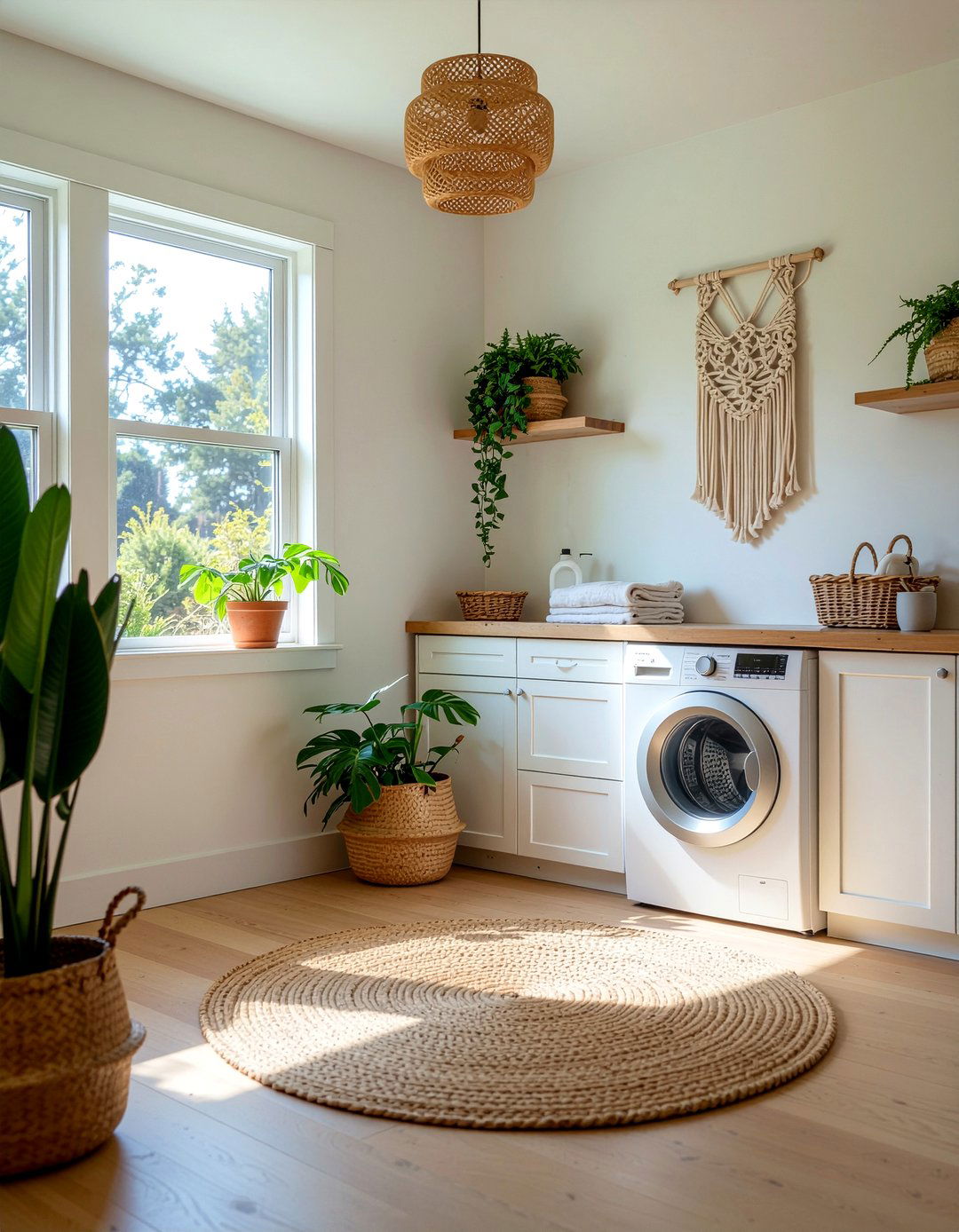Boho Laundry Room - 30 laundry room decor ideas