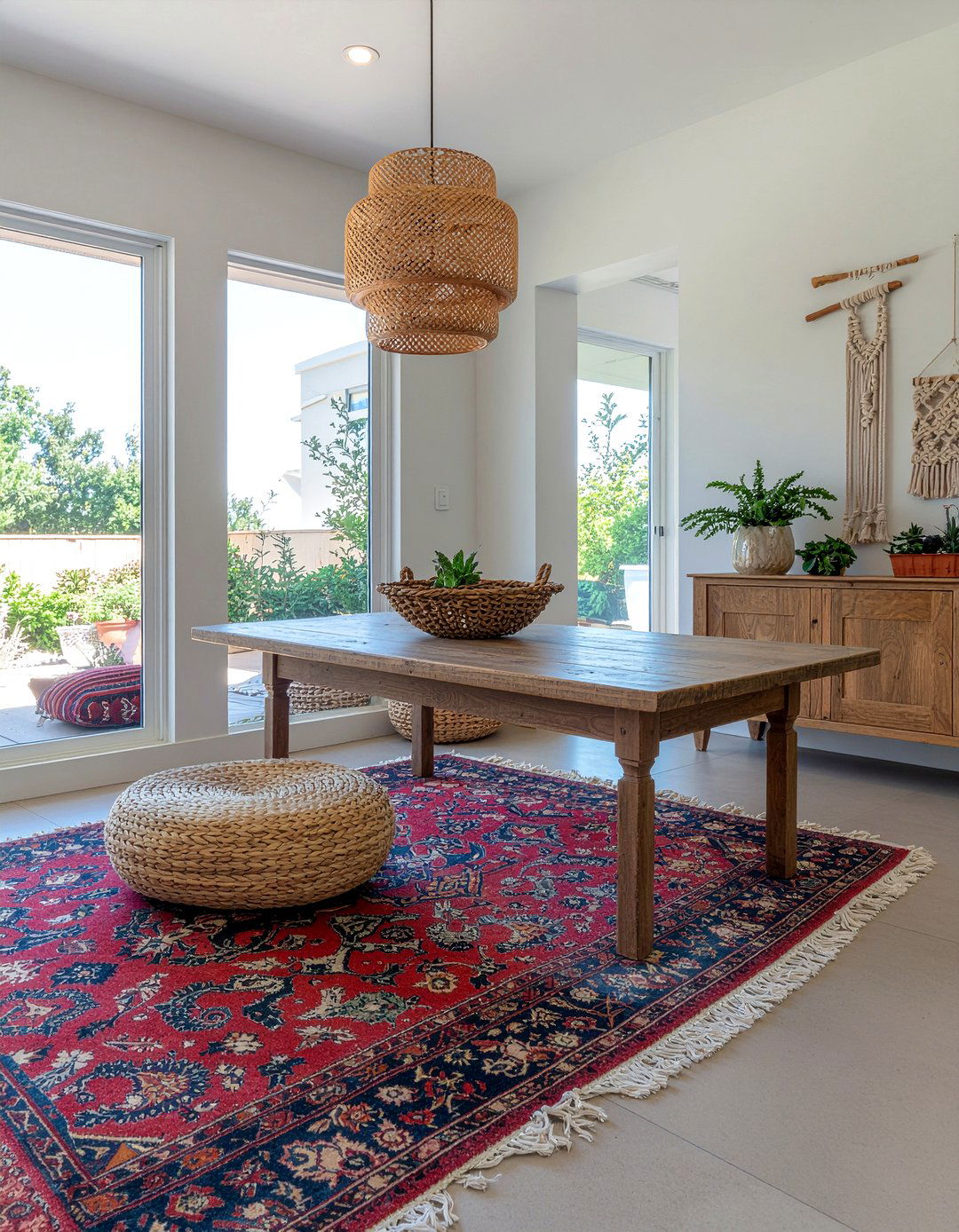 Boho Living Dining Space - 30 combined dining space ideas