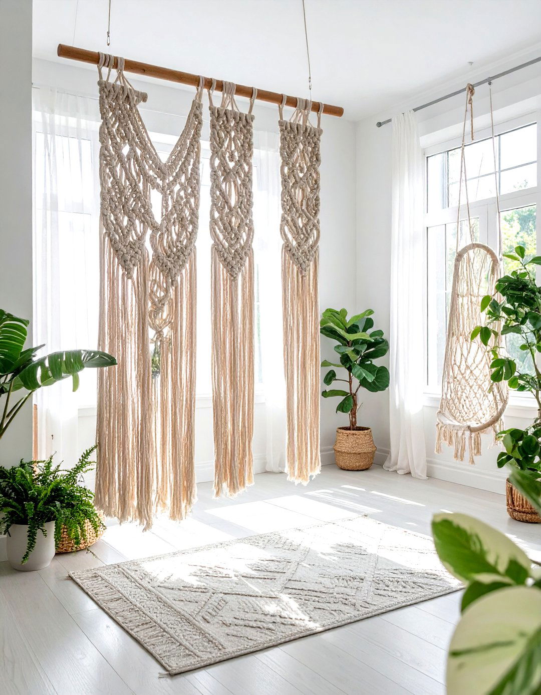 Boho Macrame Curtains - 30 curtain ideas