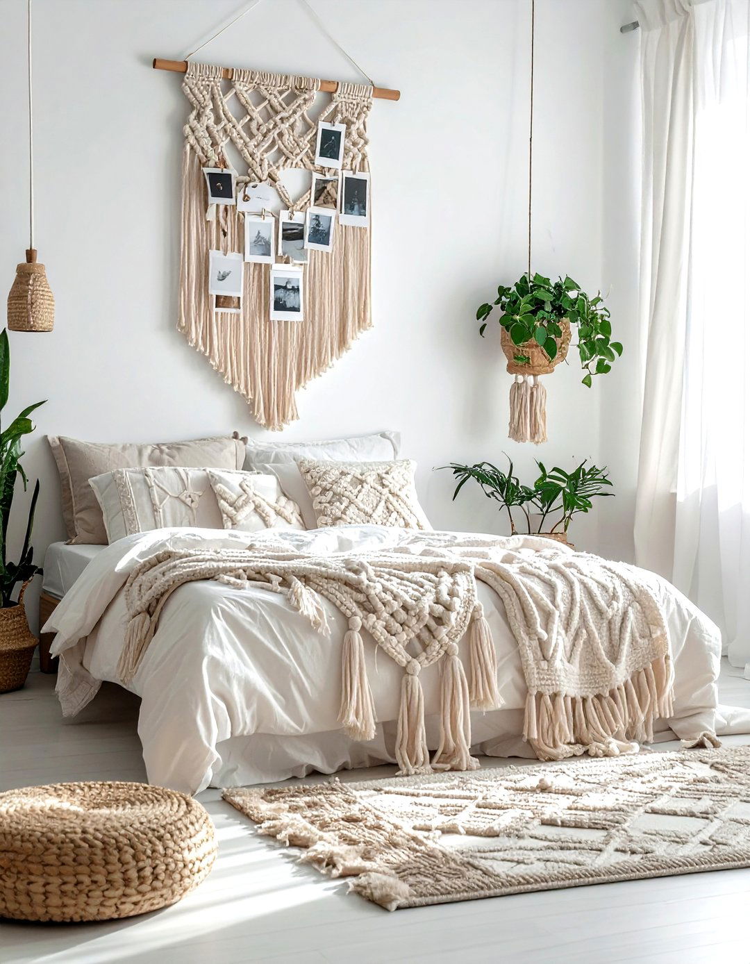 Boho Macrame Photo Hanger - 30 collage frame ideas