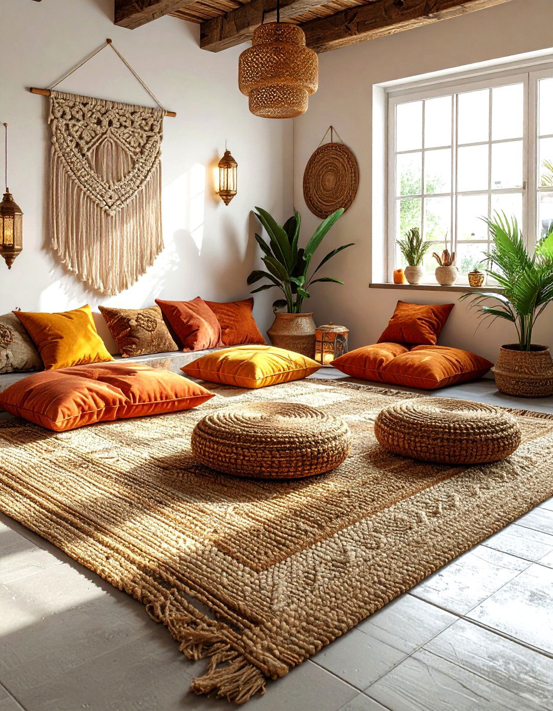 Boho Meditation Space - 30 yoga living room ideas