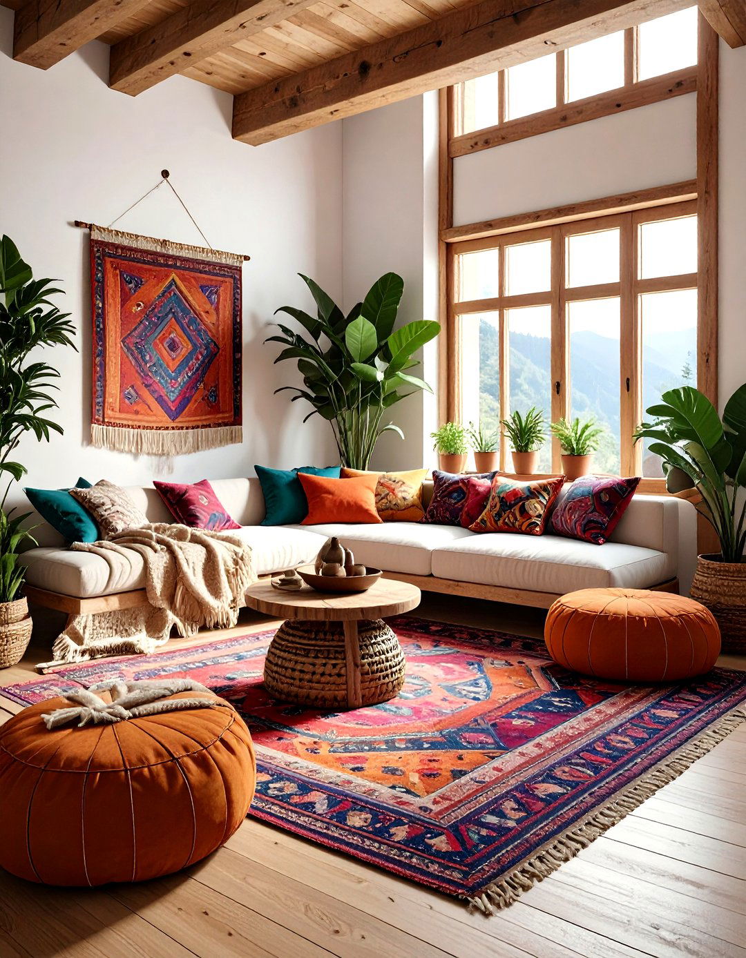 Boho Mountain Living Room - 30 ski chalet living room ideas