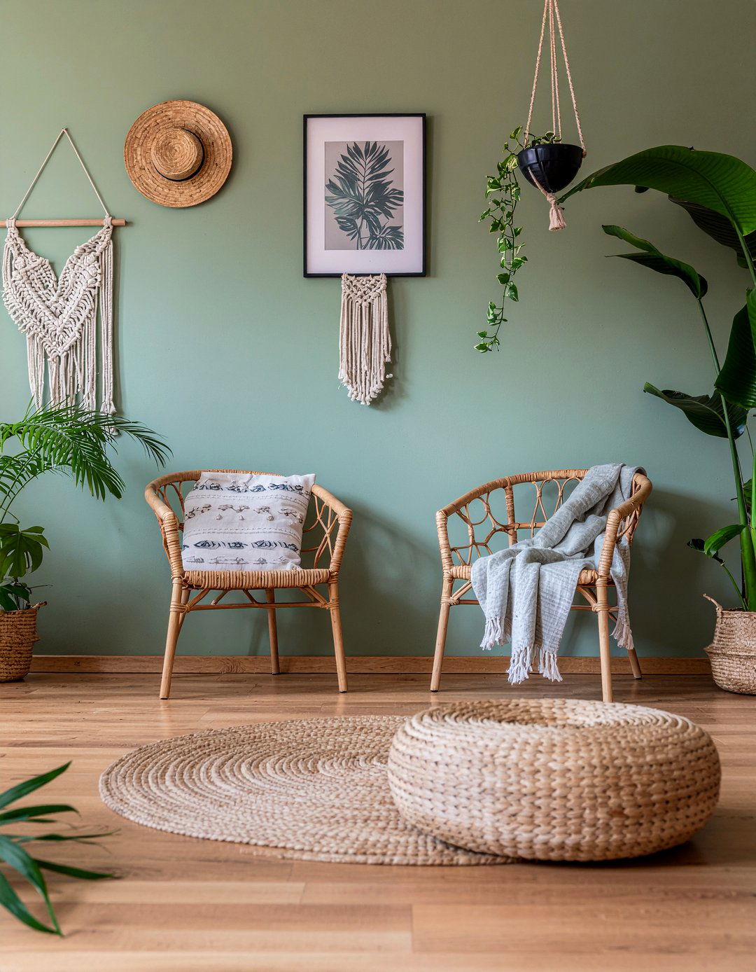 Boho Olive Green Living Room - 30 olive green living room ideas