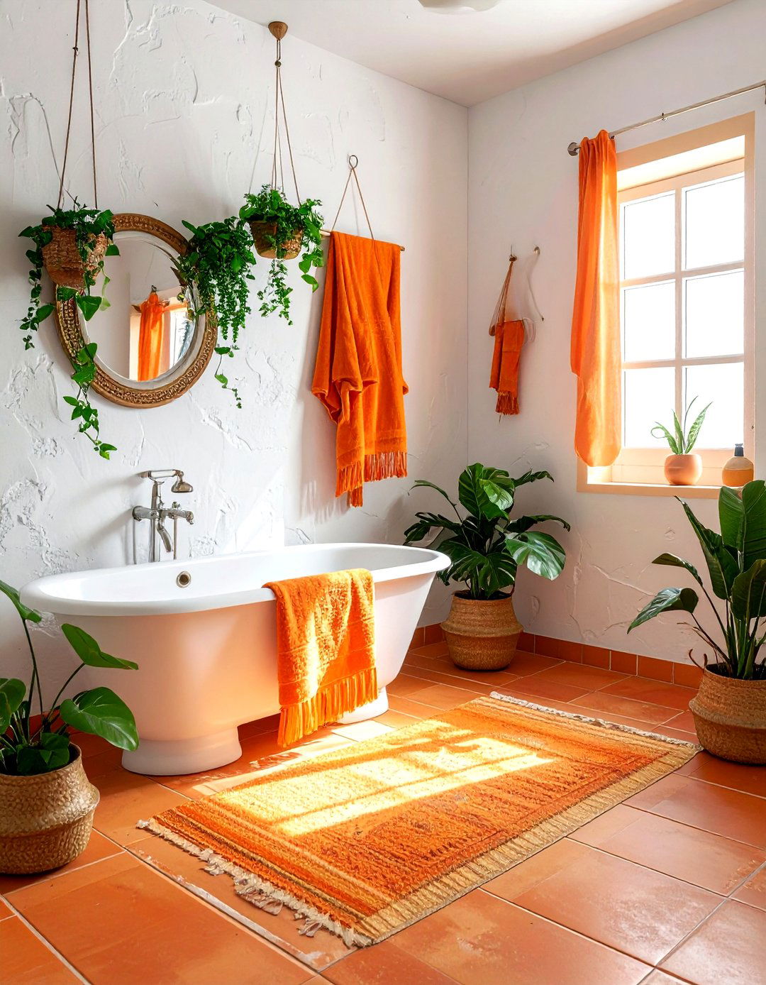 30 Fresh Orange and White Bathroom Ideas to Brighten Your Day