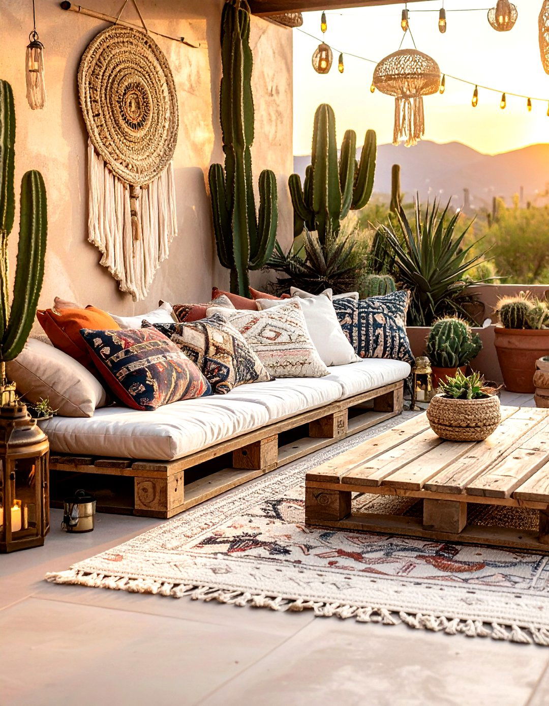 Boho Outdoor Lounge - 30 backyard decor ideas