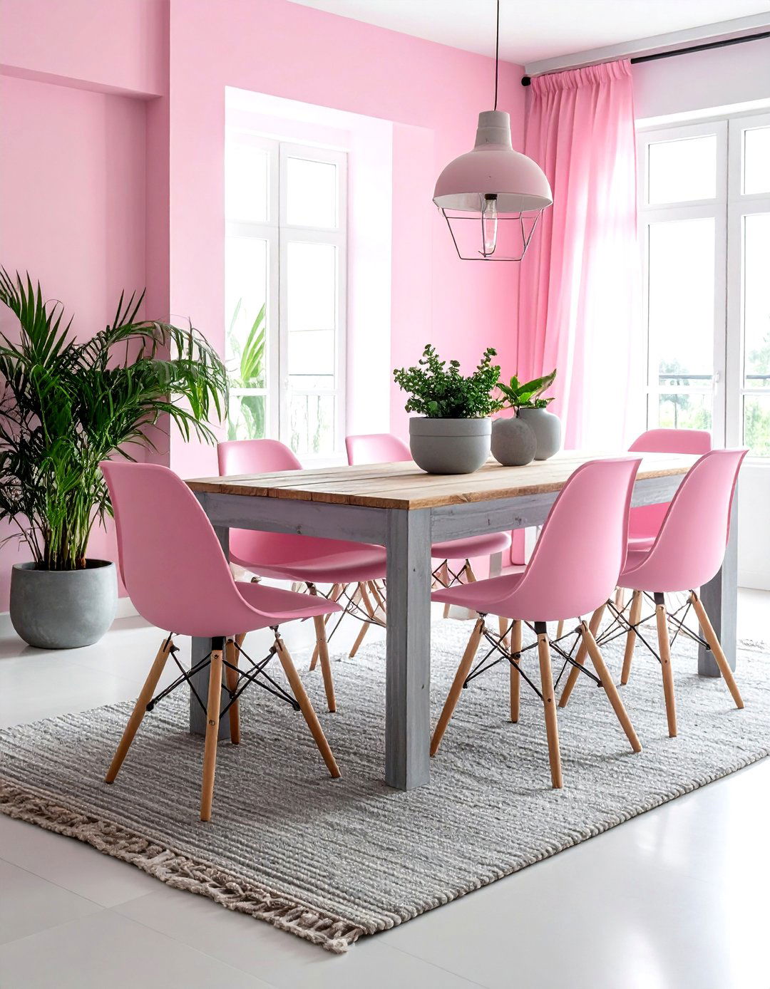 Boho Pink Gray Dining Decor - 30 pink gray dining room ideas