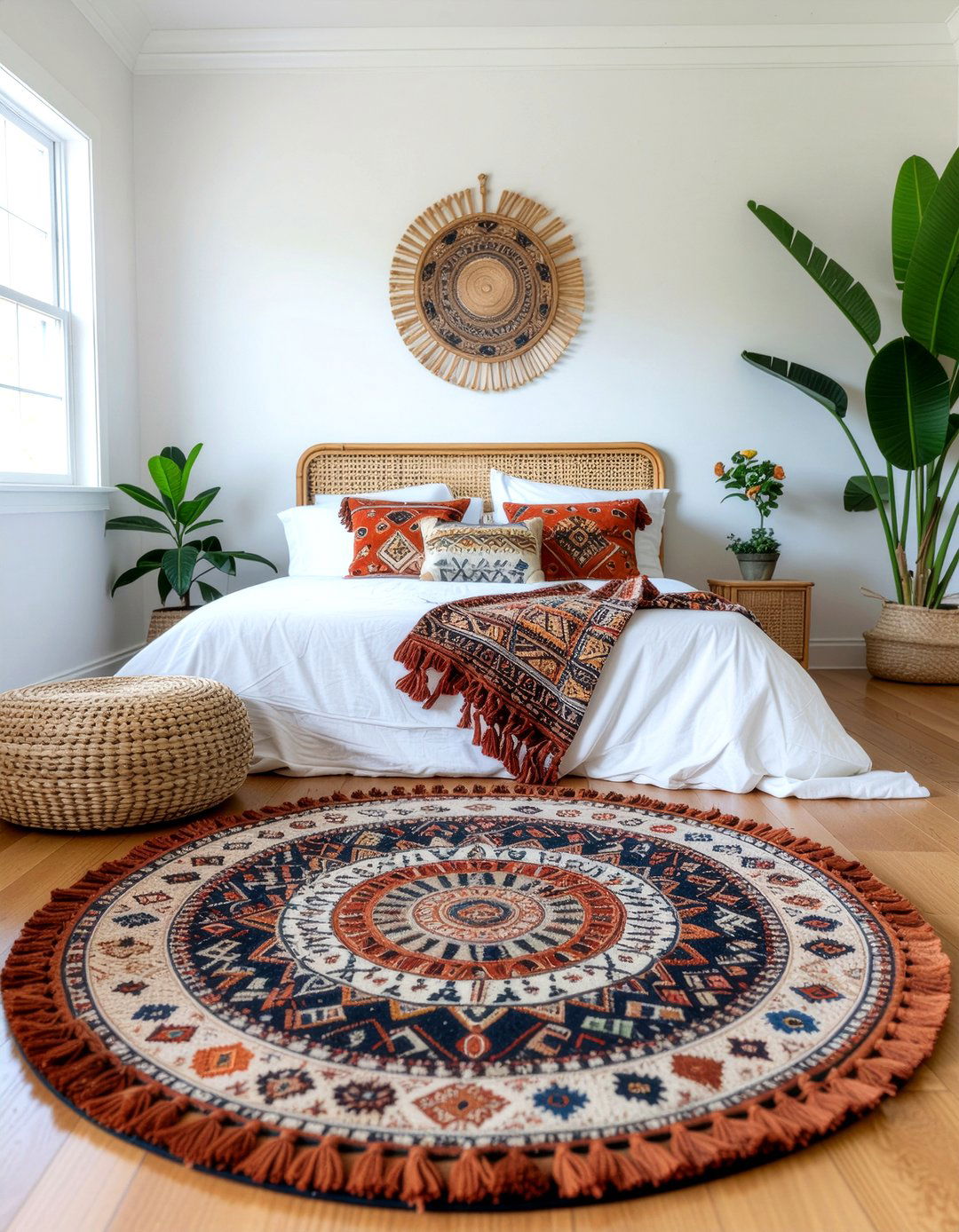 Boho Round Rug - 30 bedroom round rugs