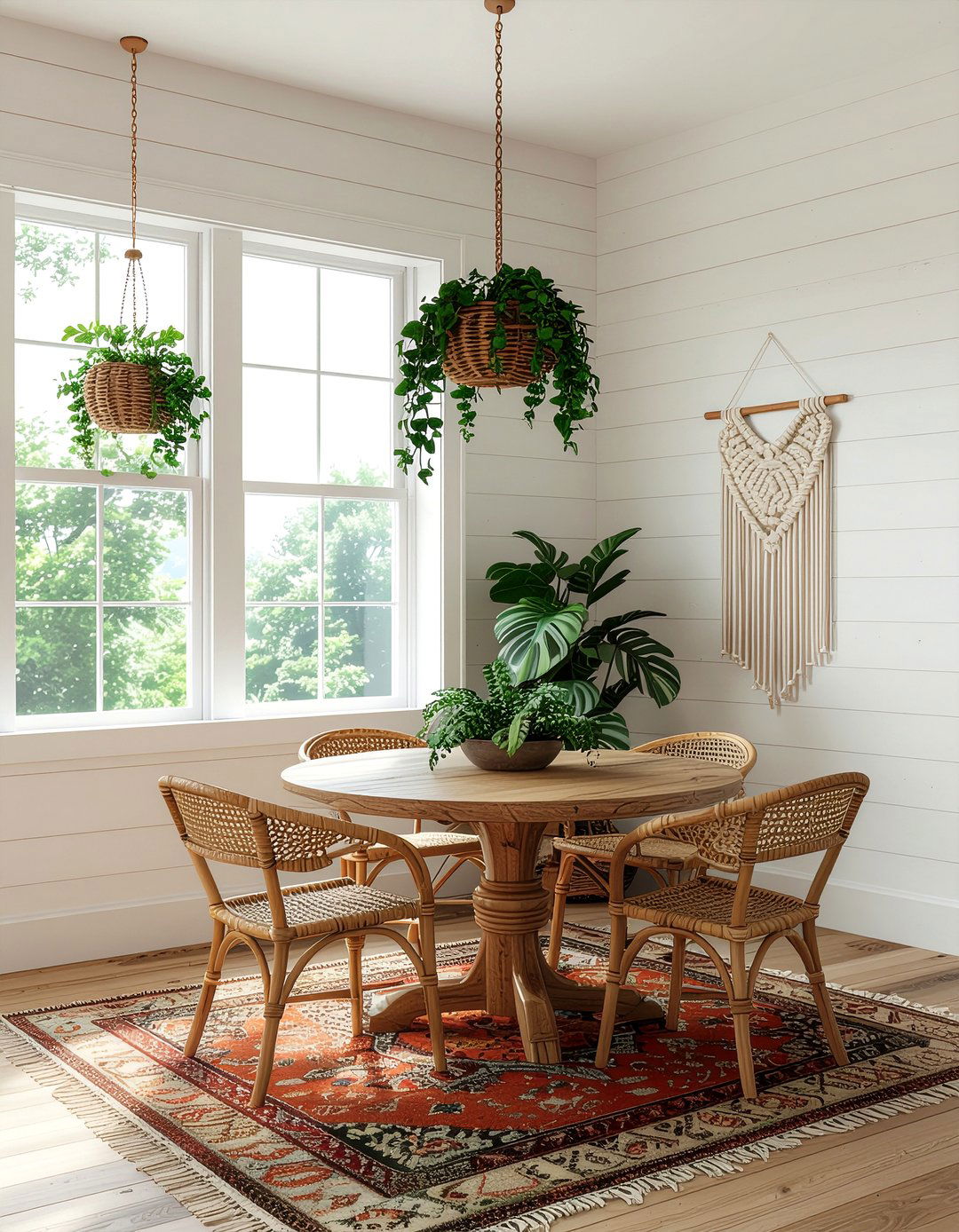 Boho Shiplap Dining Room - 30 dining room shiplap ideas