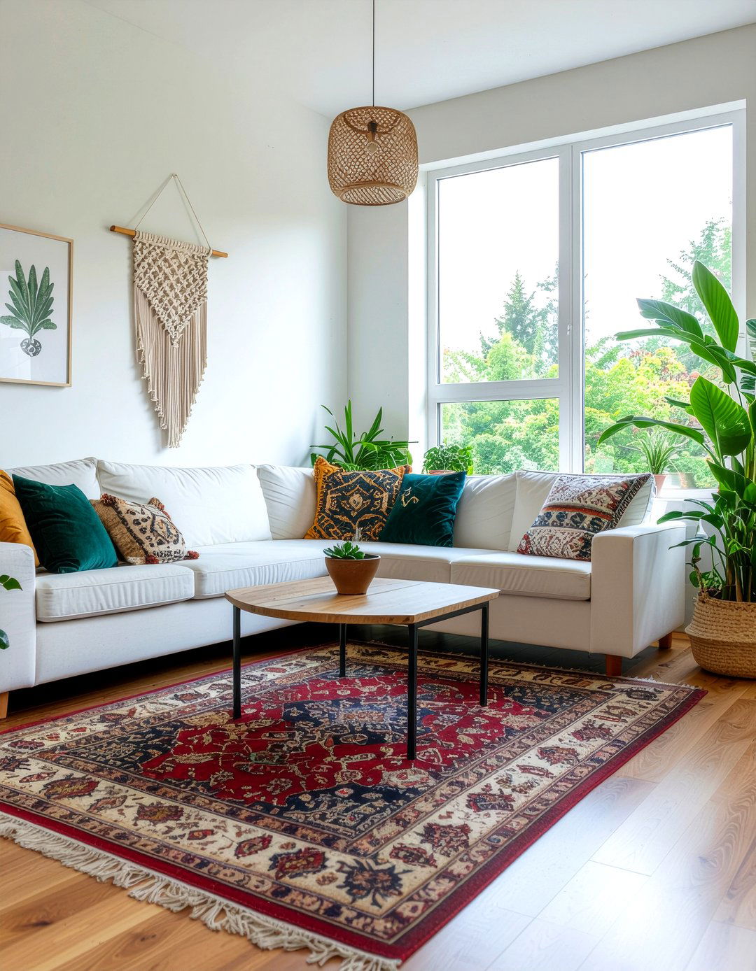 Boho Square Living Room - 30 square living room ideas