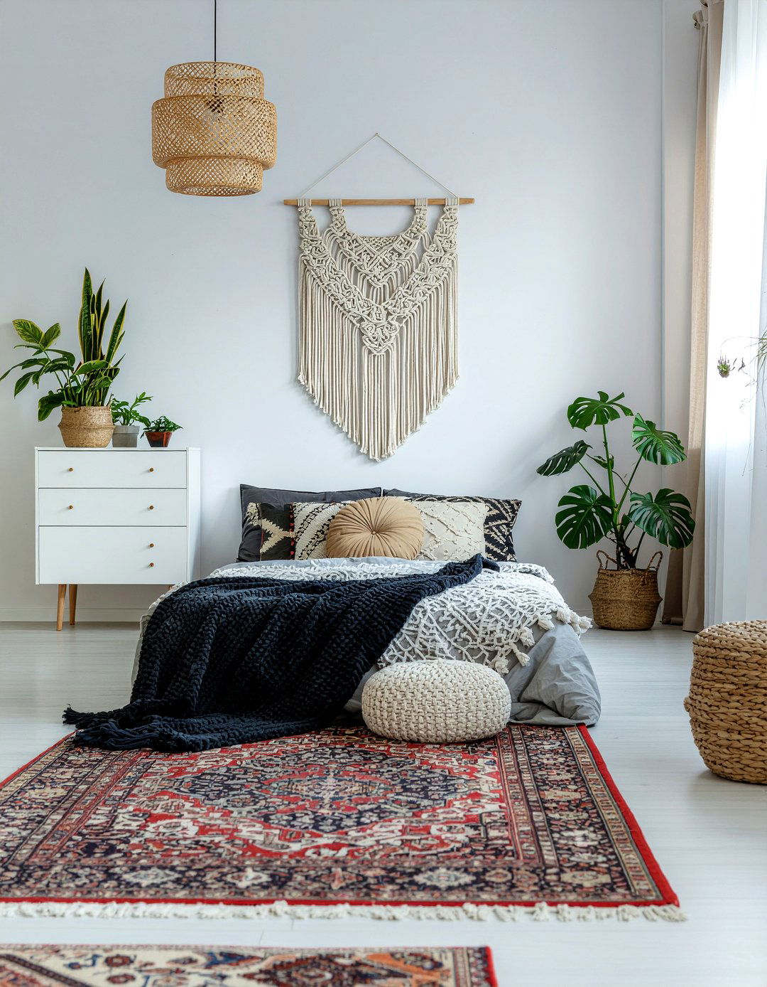 Boho Studio Apartment - 30 open plan bedroom ideas