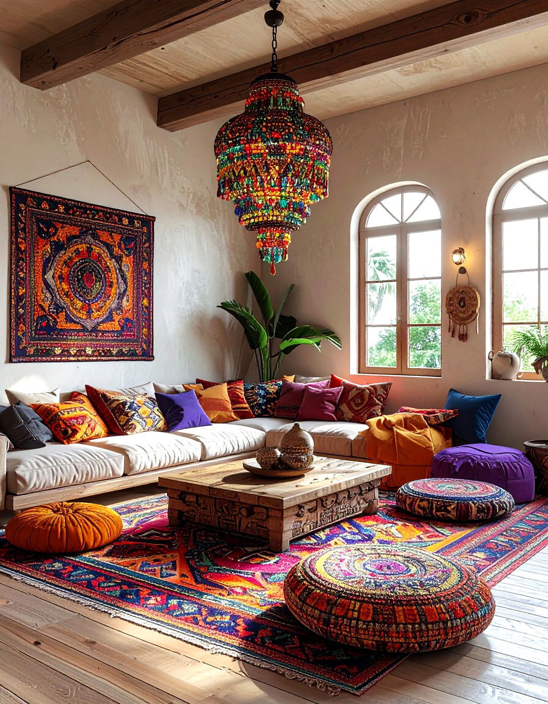 Boho Style Lighting - 30 living room lighting design