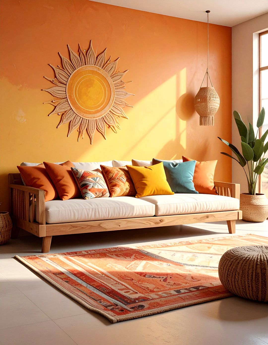 Boho Sun Wall Decals - 30 living room wall stickers