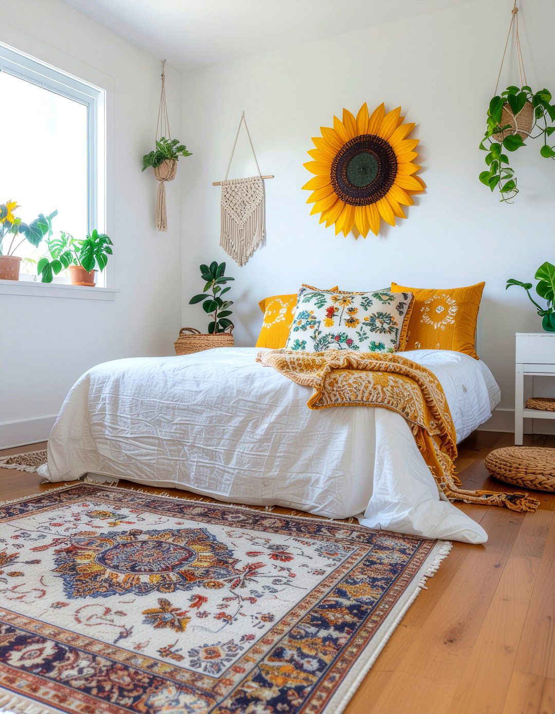 Boho Sunflower Bedroom - 30 sunflower bedroom ideas