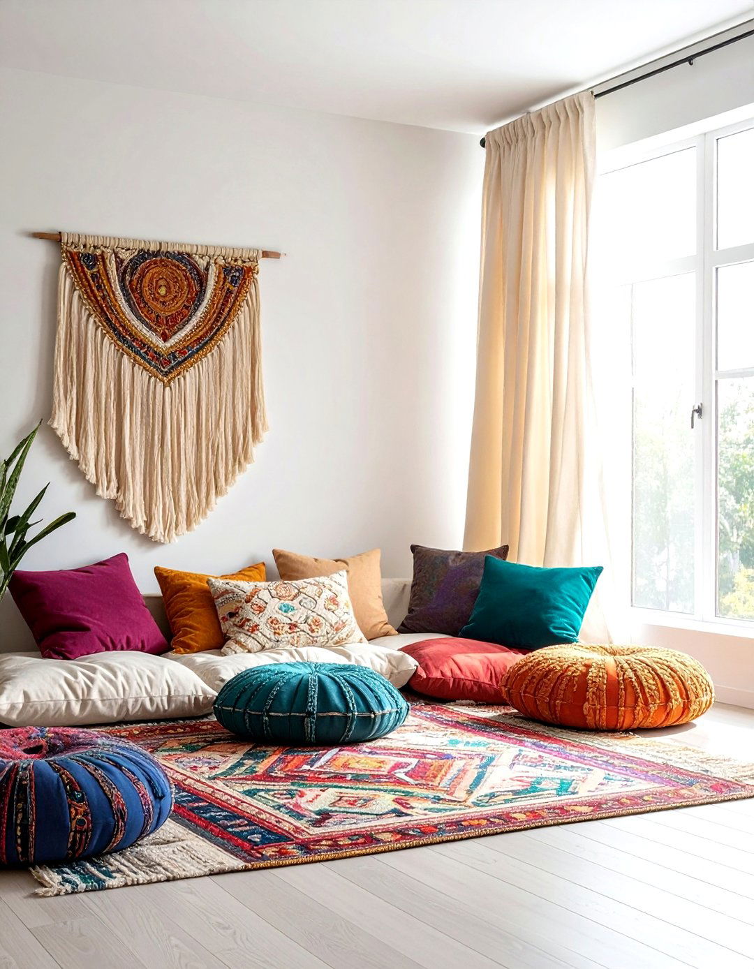 Boho Tassel Curtains - 30 bedroom curtain ideas