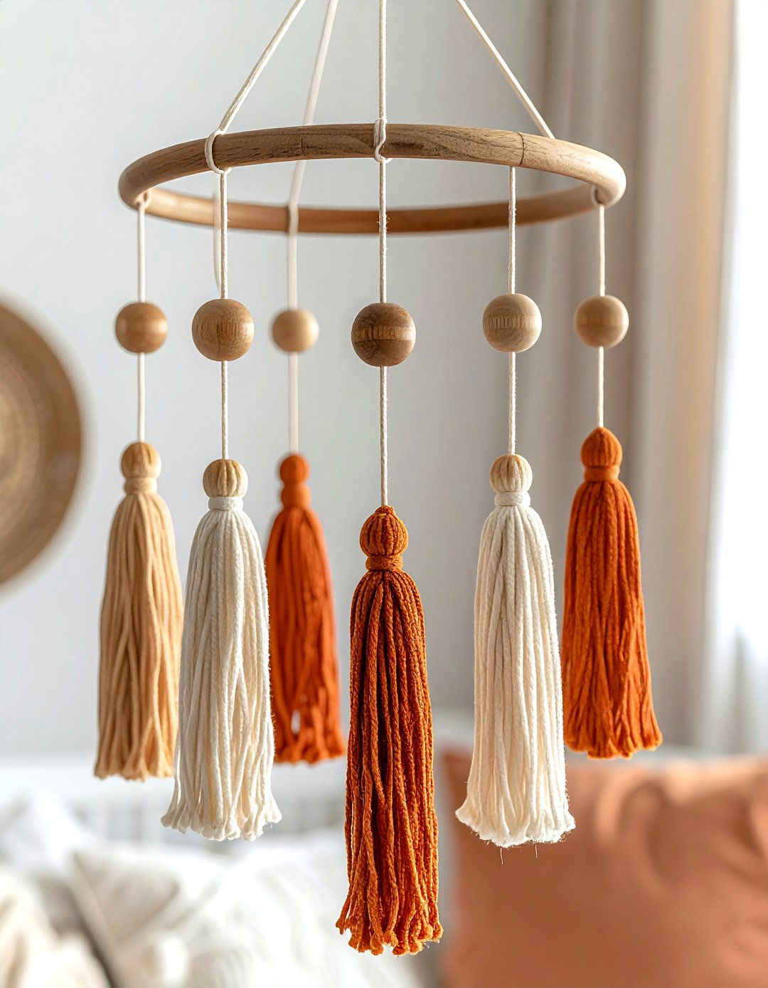 Boho Tassel Nursery Mobile - 30 nursery mobile ideas