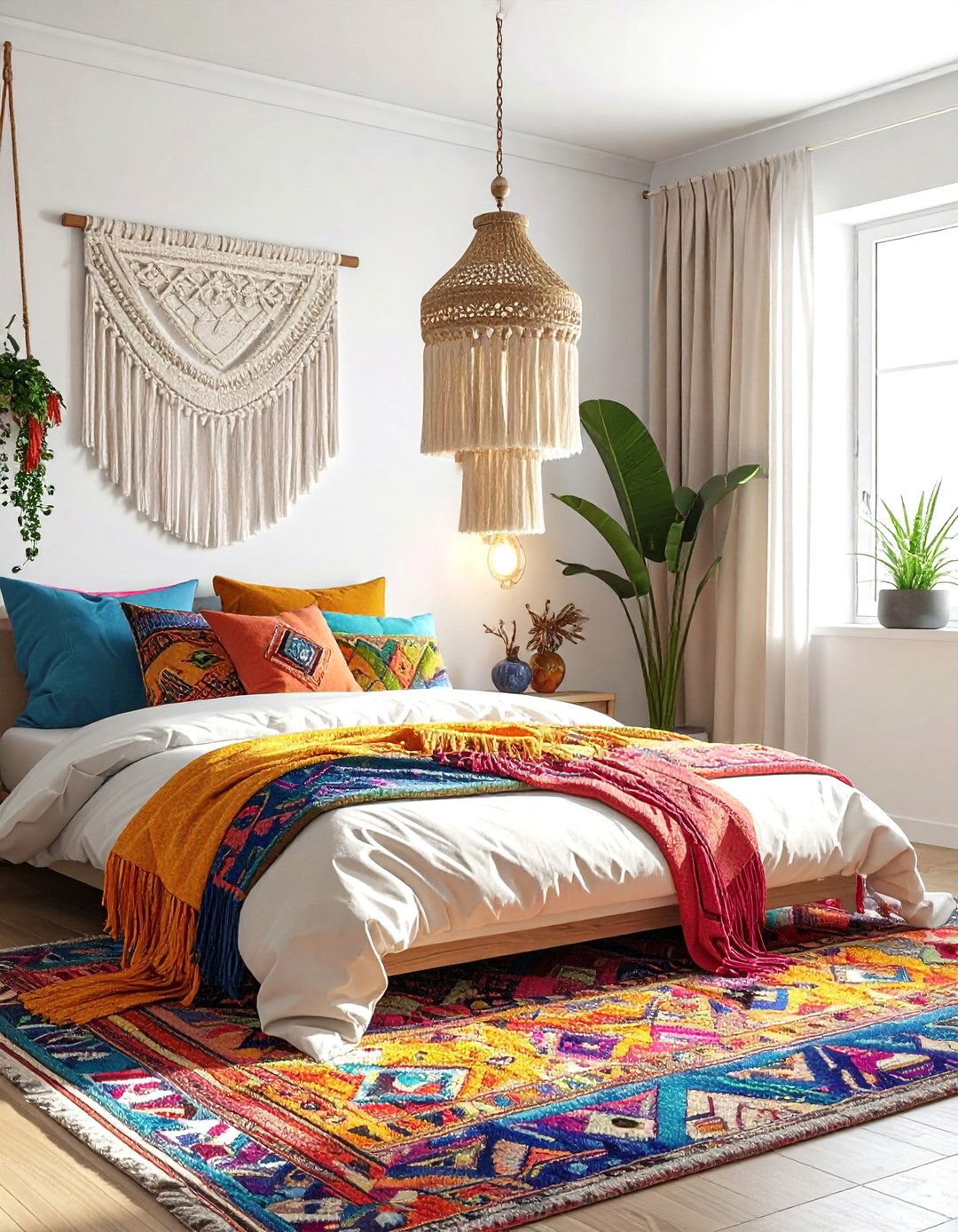 Boho Tassel Pendant - 30 bedroom pendant lighting ideas