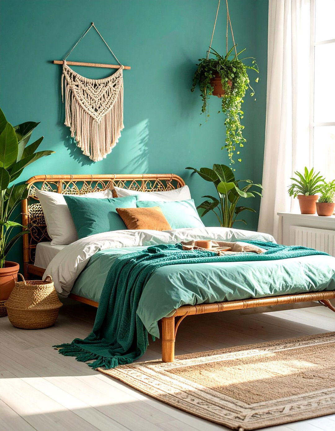 Boho Teal Bedroom - 30 modern teal bedroom ideas
