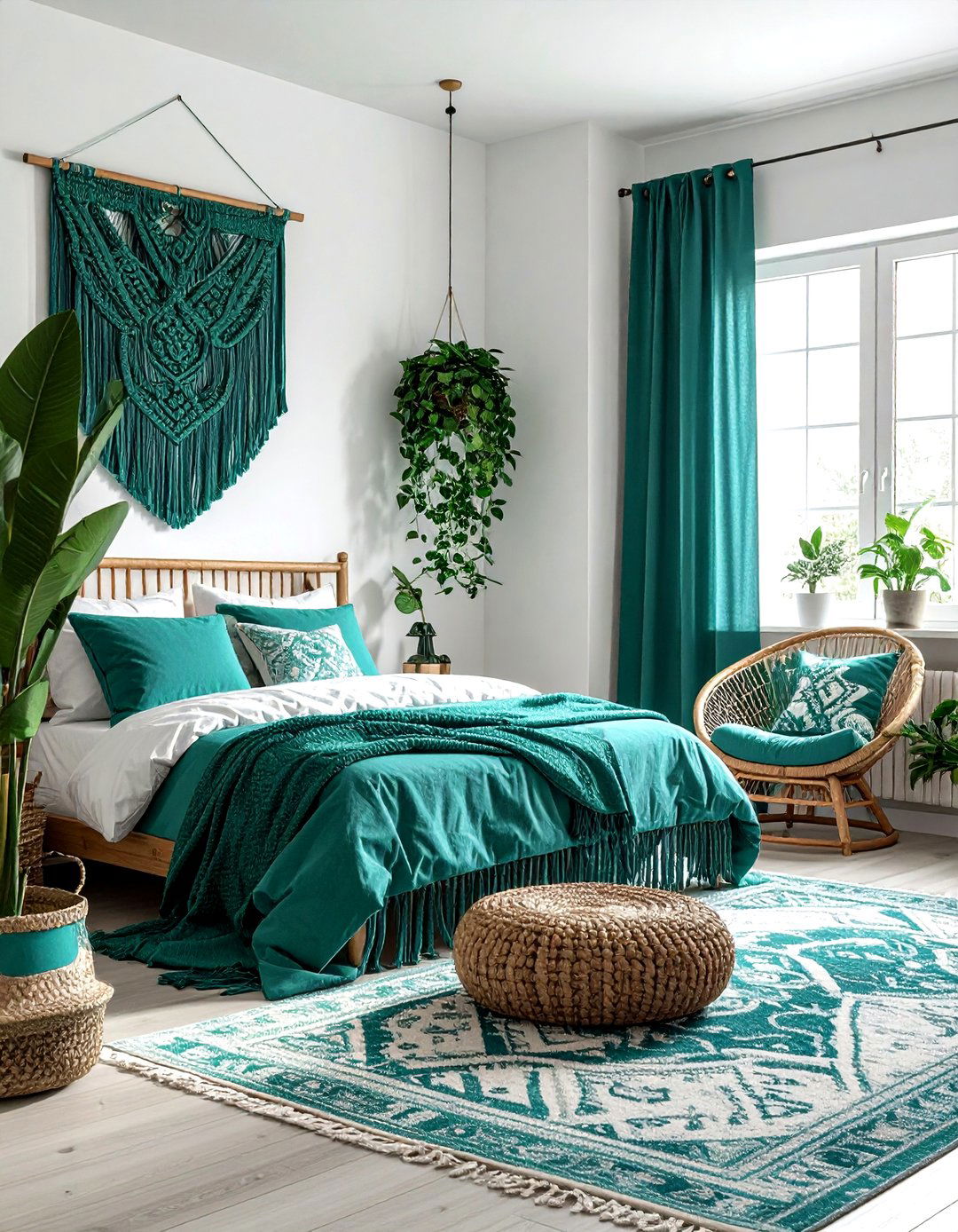 Boho Teal Coastal Bedroom - 30 coastal teal bedroom ideas