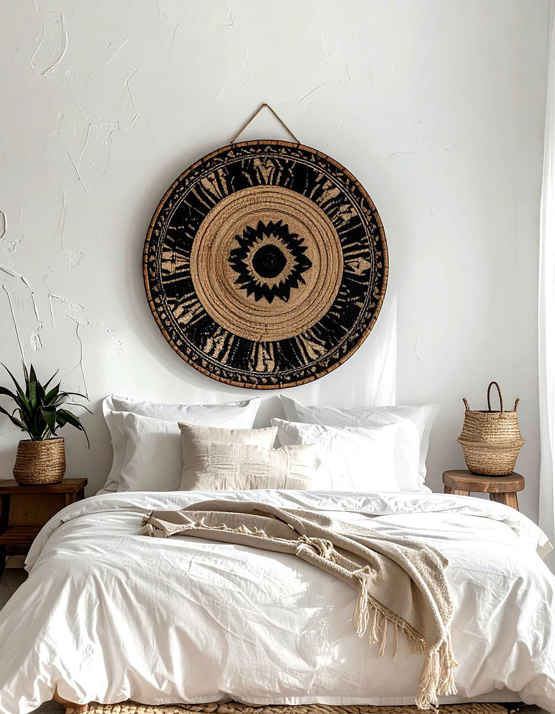 Boho Wall Basket - 30 basket decor ideas