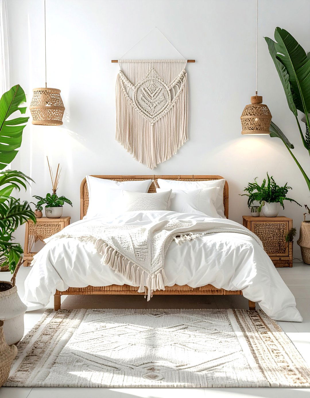 Boho White Bedroom - 30 white bedroom ideas