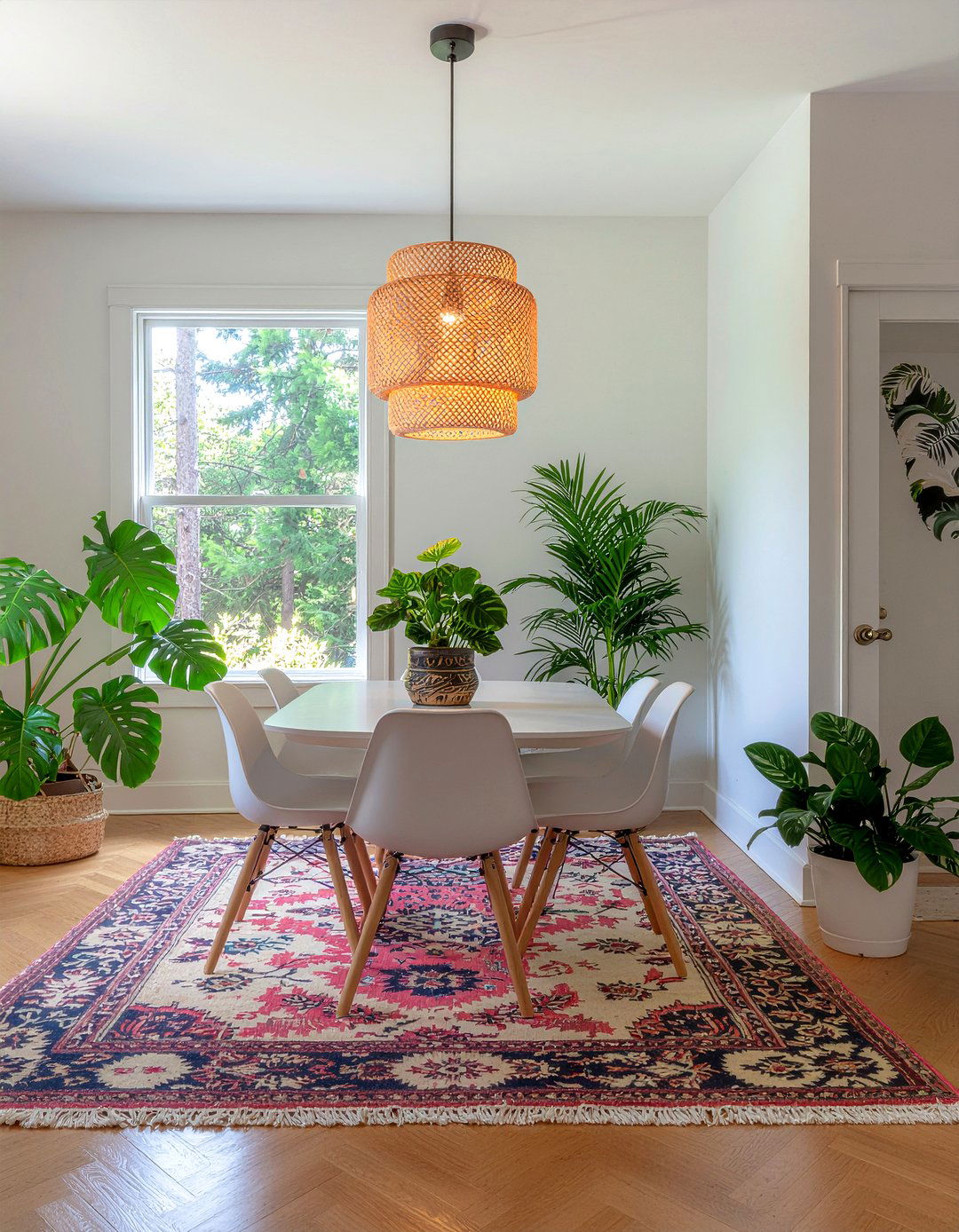 Boho Wood Bead Light - 30 beaded chandelier dining room ideas