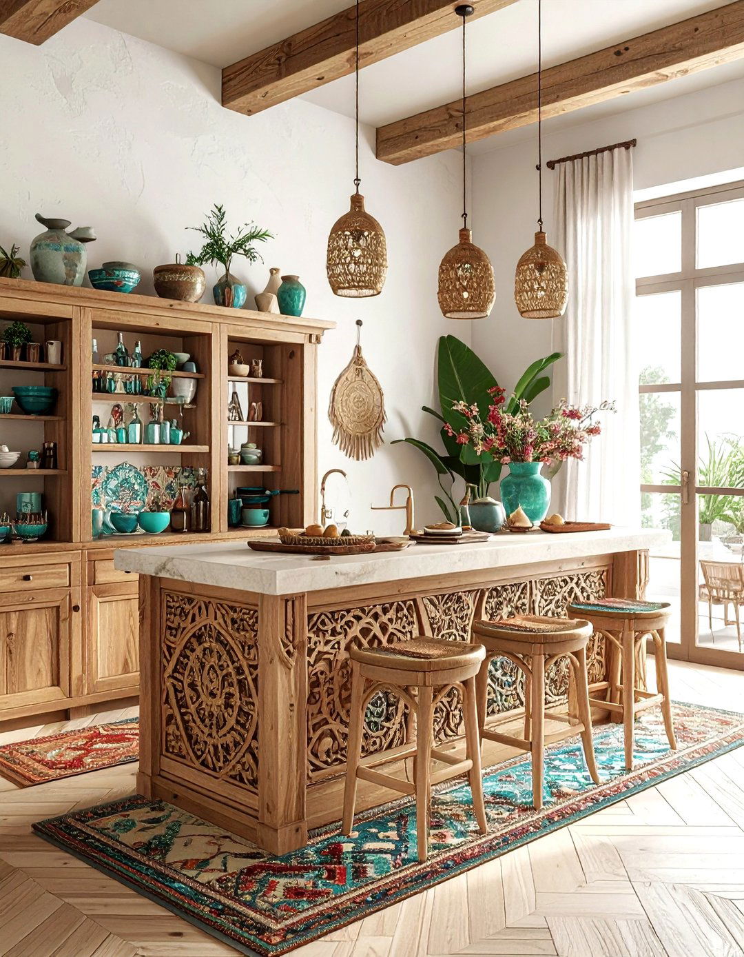 Boho bar cabinet - 30 dining room bar cabinet ideas