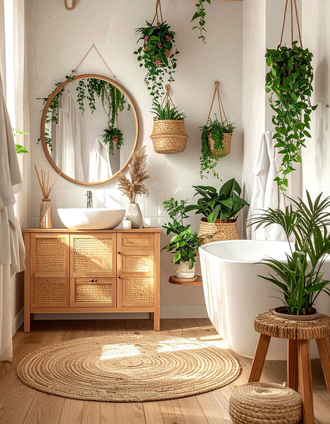 Boho bathroom decor - 30 before and after bathroom ideas